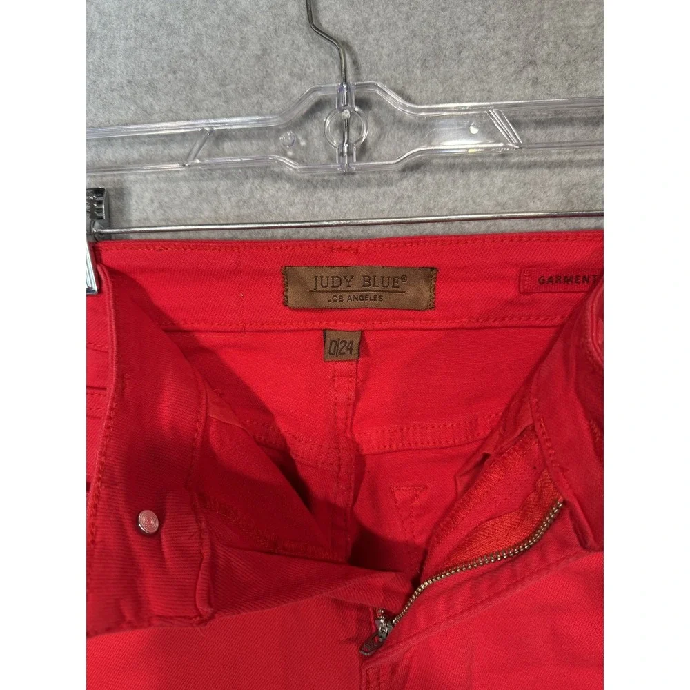 Judy Blue Jeans Womens 0/24 Straight Leg High Rise Garment‎ Dyed Stretch Pants